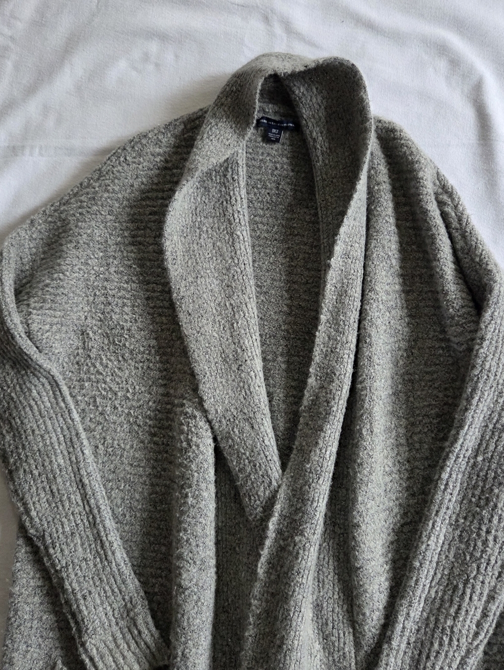 American Eagle Outfitters Open-Front Shawl Collar Cardigan - Gray - Picture 2 of 6